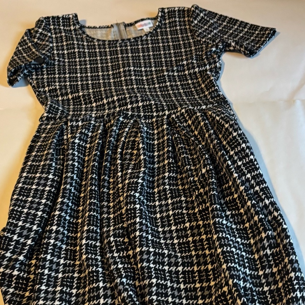 LuLaRoe Amelia Black and White Houndstooth Dress S - Picture 2 of 7
